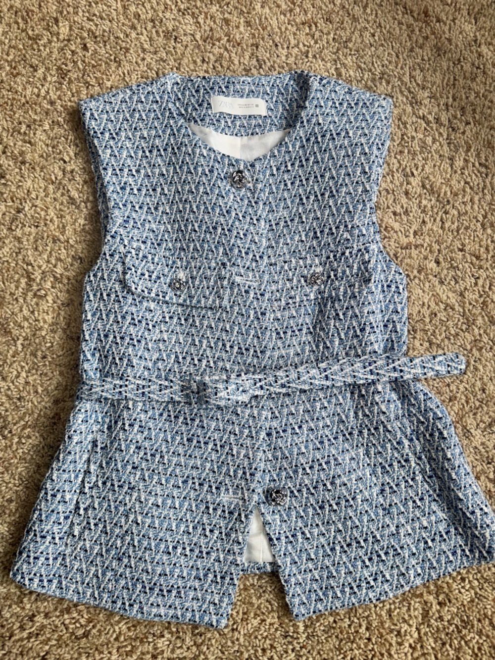 Zara Structured Belted Vest